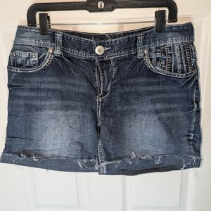 Dark Blue Distressed Women's Jean Shorts